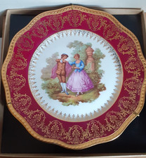 assiette décorative, D MOREAU porcelaine limoges "Fragonard"