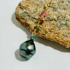 collier gold filled perle