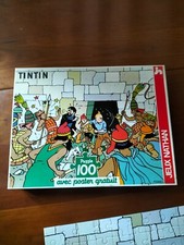 PUZZLE TINTIN 100 PIECES LE TEMPLE DU SOLEIL AVEC POSTER COMPLET 1992  (AL293)