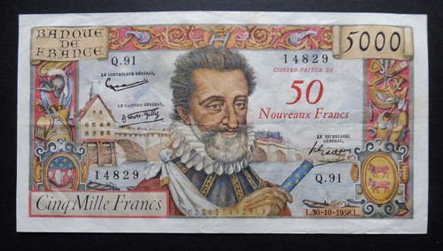 Francs 5000 - 50,