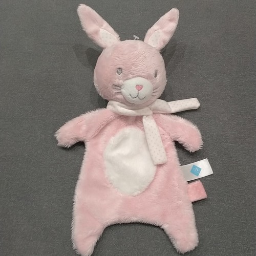 Doudou lapin rose blanc - doudou,
