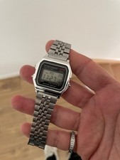 Montre Numérique Rétro Vintage Bracelet Métal En Acier Étanche Sport Homme