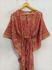 Floral Print Sari Silk Kaftan
