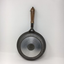 Ancienne Poele Casserole Crafond - Fonte D’alu Et Manche Bois