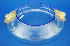 A. Striulli Italie, bol à bonbon verre de Murano avec camée tête lion doré 1900