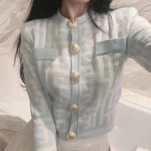 Veste femme bleu clair/blanc