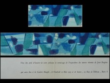 CARTON - OEUVRES RECENTES DE JEAN BAZAINE, GALERIE MAEGHT 1953 (LITHOGRAPHIE)