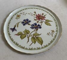 grand plat ancien A  Gâteau Ou Tarte Porcelaine De Paris Decor Floral 