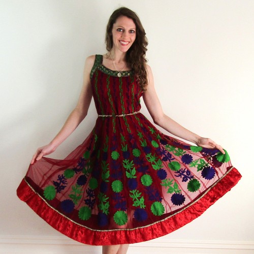Vtg red green - vtg, sheer