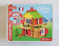 Jeujura Mon Chalet en Bois 135 pcs Complet / Boîte Notice Poster Jouet Français