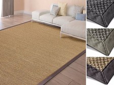 Tapis Sisal Tiger-Eye Tapis Bordure Quatre Couleurs Et Bordures En 100% Sisal