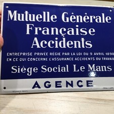 Ancienne Plaque Emaillee