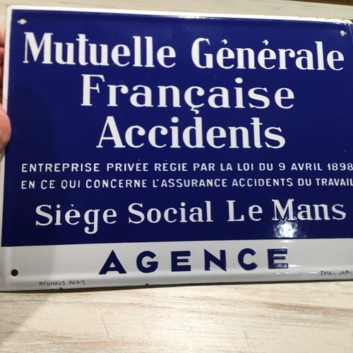 Ancienne plaque emaillee - ancienne,