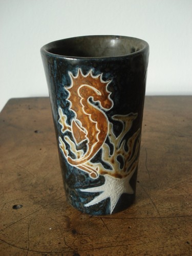 Superbe vase rouleau ancien