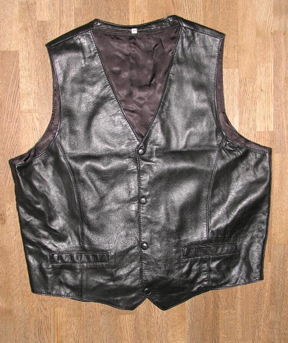 Gilet cuir pour hommes en - en,