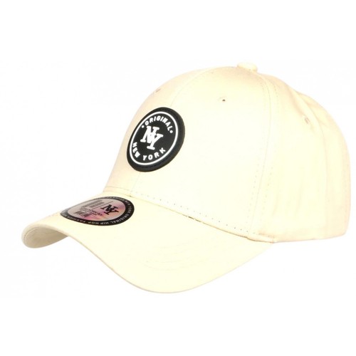 Casquette beige patch noir - beige,