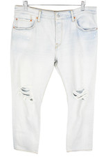 Levi Strauss & Co. 501 Jeans Homme W32/L32 Délavé Déchiré Coupe Droite