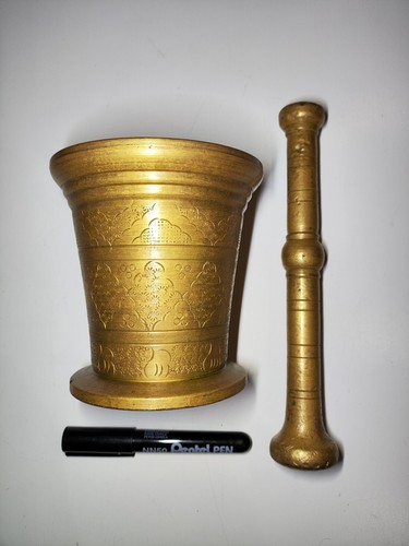 Grand mortier bronze doré - grand,