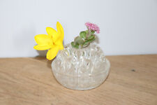 ANCIEN VASE BOULE PICS FLEURS