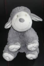 doudou mouton gris blanc
