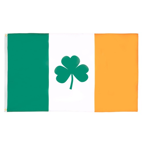 Drapeau irlande avec trèfle - drapeau,