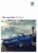 Catalogue Brochure VW Eos GT Sport 05/2009 Allemagne Deutschland
