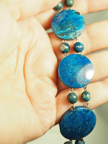 Bracelet ancien pierre bleue - bracelet,