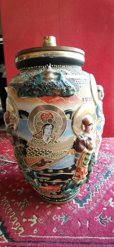 Vase satsuma 32cm personnages - vase, 32cm,