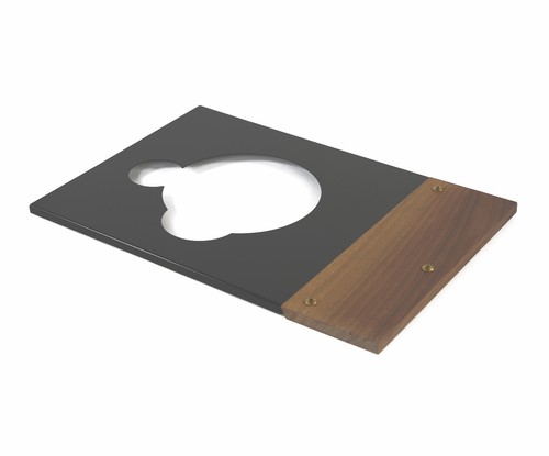 Platine noyer clair et - platine, en