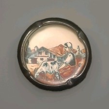 cendrier Signé C.FISCHER ,RF Ciboure , Grès De Ciboure Coupelle  Basque 60-70