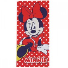 DISNEY serviette drap de bain plage MINNIE 70 x 140 cm pois rouge NEUVE