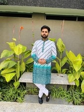 Hommes Kurta Se Mettre Pakistanais Kurta Pyjama Indian Pour Sherwani