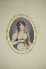 LITHO COULEUR  PORTRAIT FEMME