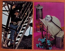 2x Cartes Postales glacées-Les Mines-Mineur-Lampe-Charbon- Ed.Photochrom-A.45