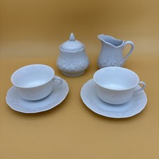 Lot de 2 tasses et sucrier  en porcelaine Philippe Deshoulières Limoges France