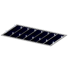 Kit de structure pour sept panneaux photovoltaïques verticaux orientés vers l...