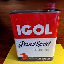 Ancien Bidon d'huile IGOL Grand Sport 
