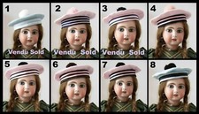 Chapeau béret poupée Jumeau SFBJ Kestner Halbig Kammer Heubach hat antique doll