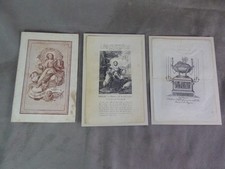 TROIS PETITES GRAVURES RELIGIEUSES anciennes