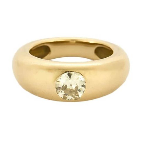 Bague jonc solitaire diamant - , 1