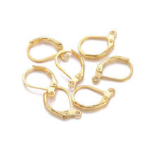 20 supports plaqué or 18 k boucle d'oreille crochet clip / dormeuse