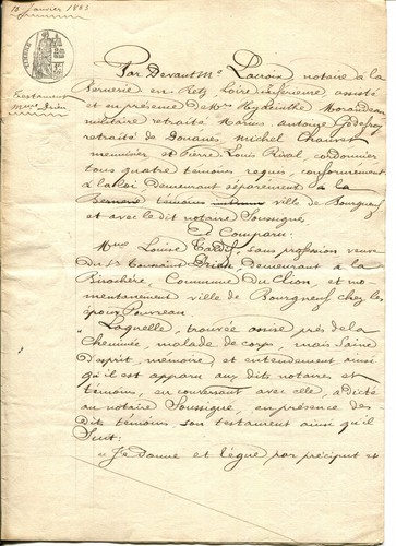 Acte notarié ancien la - ancien,