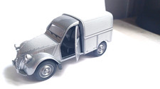 miniature voiture welly 3 inches  ( 7 cm )  Citroën 2 cv  fourgonnette grise