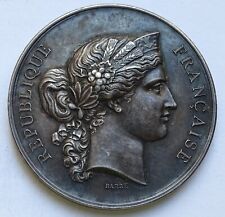 Médaille de table République Française, Auxerre 1874 Argent 36gr69