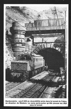 1978  --  ITALIE TORINO . BARDONNECHE LOCOMOTIVE ENTREE TUNNEL DU FREJUS . 3Z941