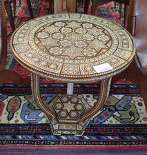 TABLE d'APPOINT Bois Decor ORIENTALE Marqueterie Mobilier Meuble 9MAG 08/11