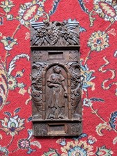 PANNEAU EN CHÊNE SCULPTÉ XVII-XVIII ÈME SIÈCLE