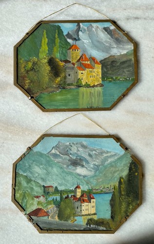 Petits tableaux anciens lac - petits,