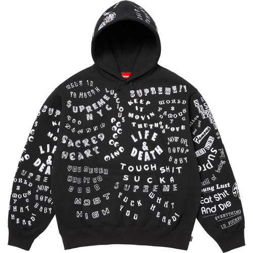 Sweat capuche noir - sweat, supreme
