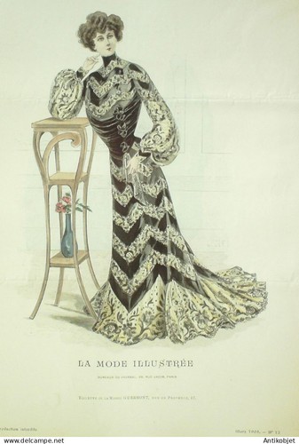 Gravure mode illustree 1903 - illustree, #